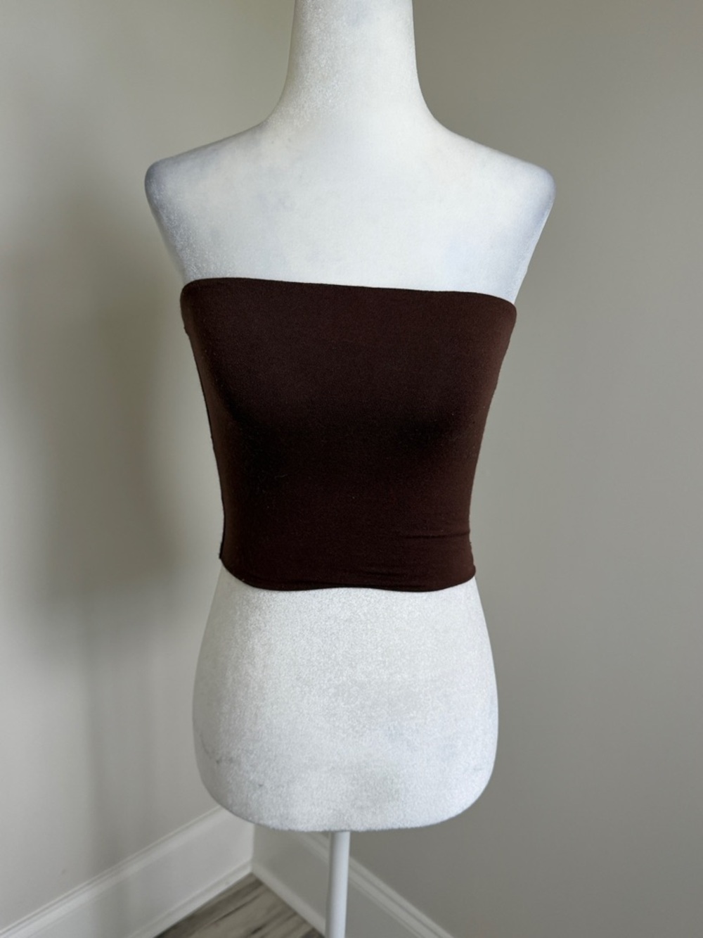 Naked wardrobe Strapless Chocolate Brown Tube Top size Xs